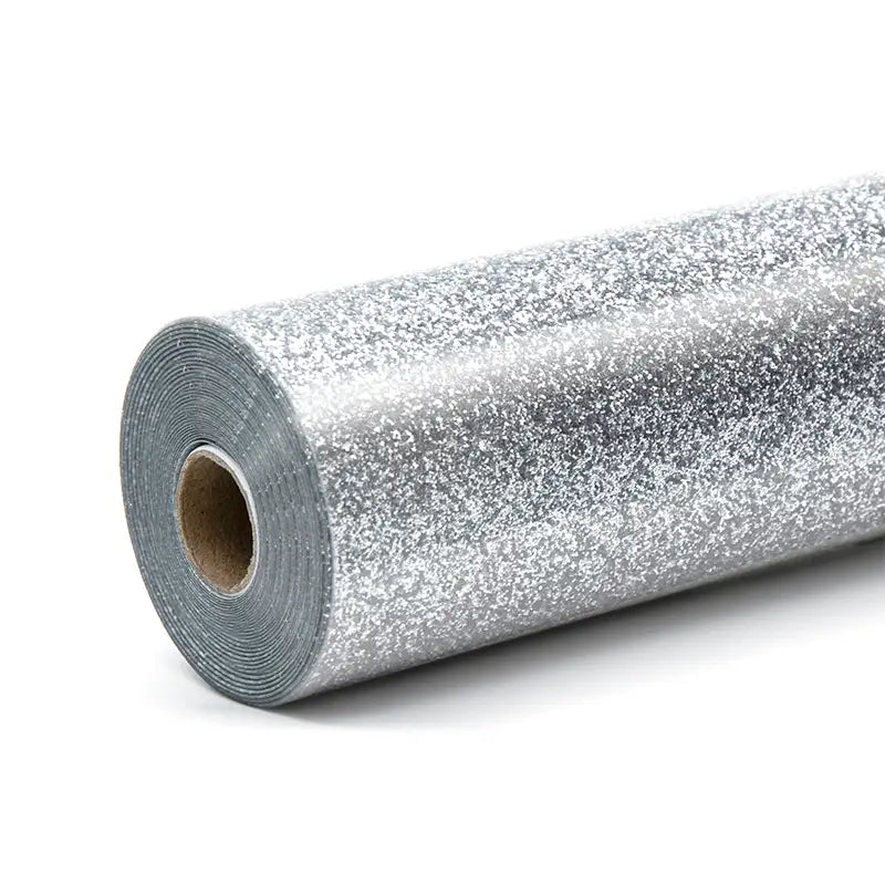 <tc>Hőtranszfer fólia Csillámos - ezüst - 30,5 x 90 cm</tc>