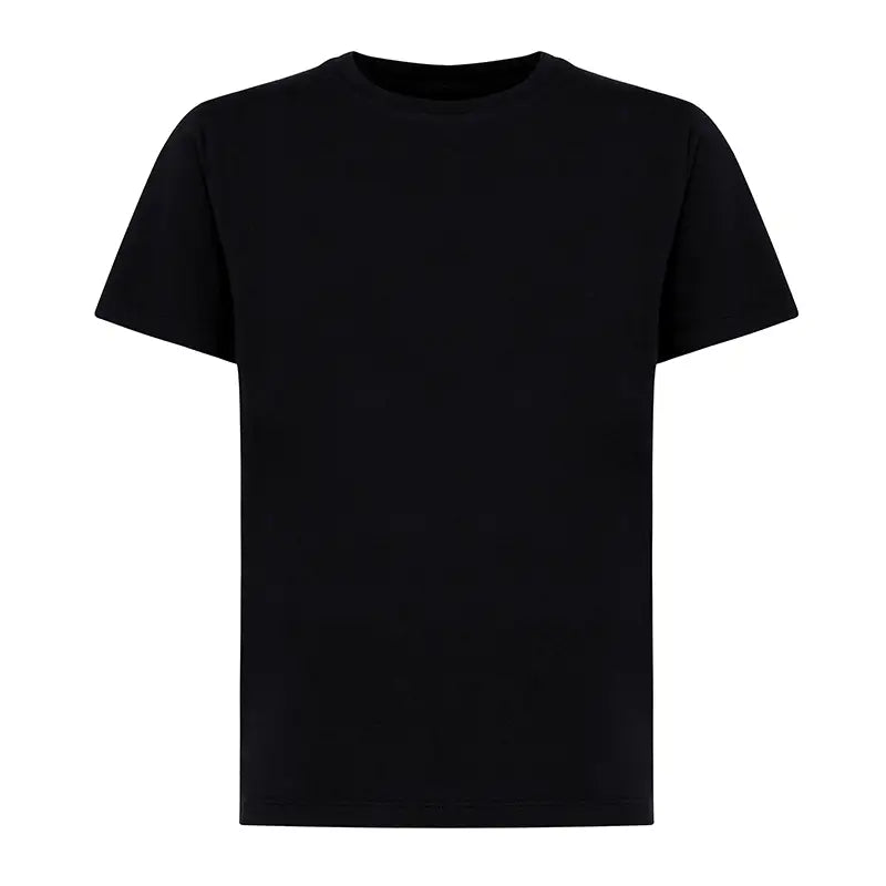 Black Lightweight Recycled Cotton T-Shirt for KIDS
