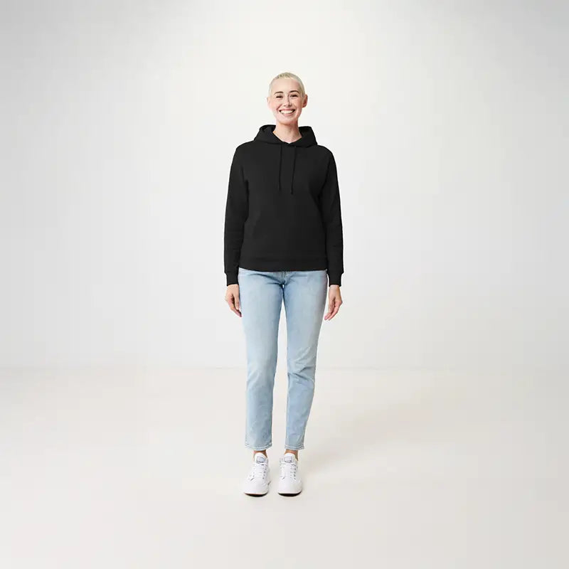 Jasper Black Recycled Cotton Hoodie