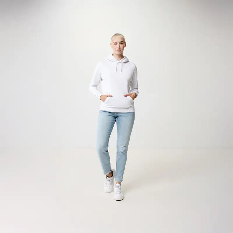 Jasper White Recycled Cotton Hoodie